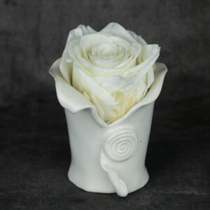 Single Eternity Rose in a ceramic vase by Via Dani